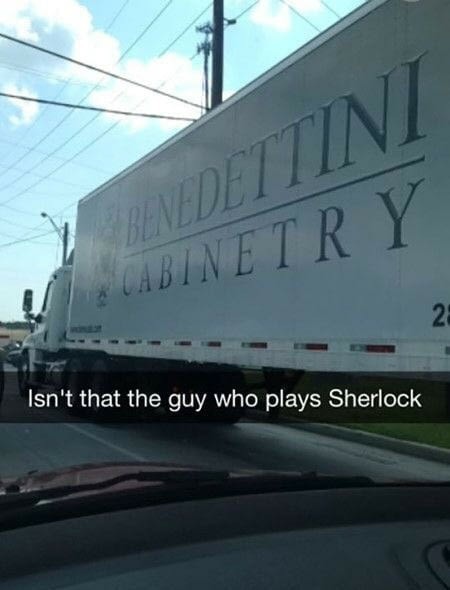 Isn't that the guy who plays Sherlock? - Sherlock Holmes, BBC Sherlock series, Benedict Cumberbatch, , 