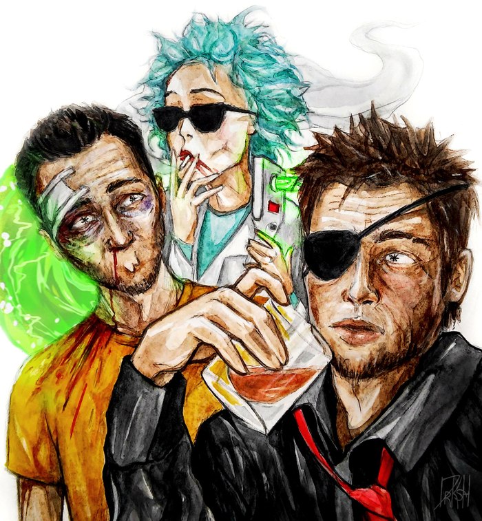 When you accidentally strayed into a strange period of someone's life - Rick and Morty, Fight club, Art, Fight Club (film)