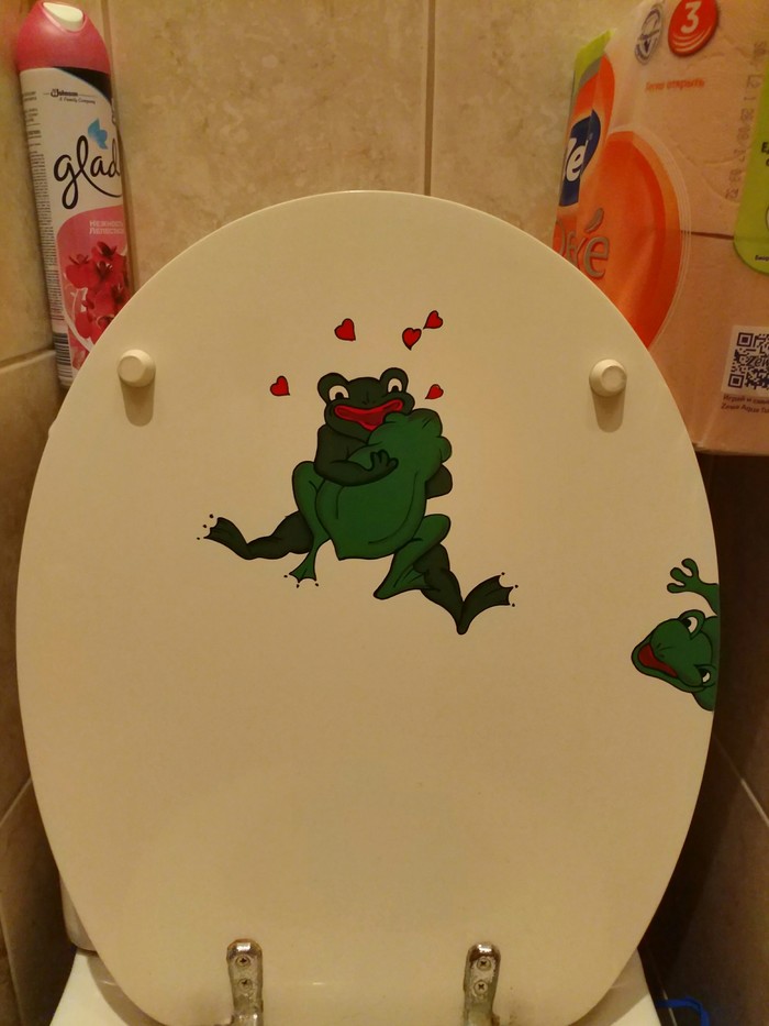 Light erotica. - My, Toilet, Frogs, Zeva, Glade, Pepe