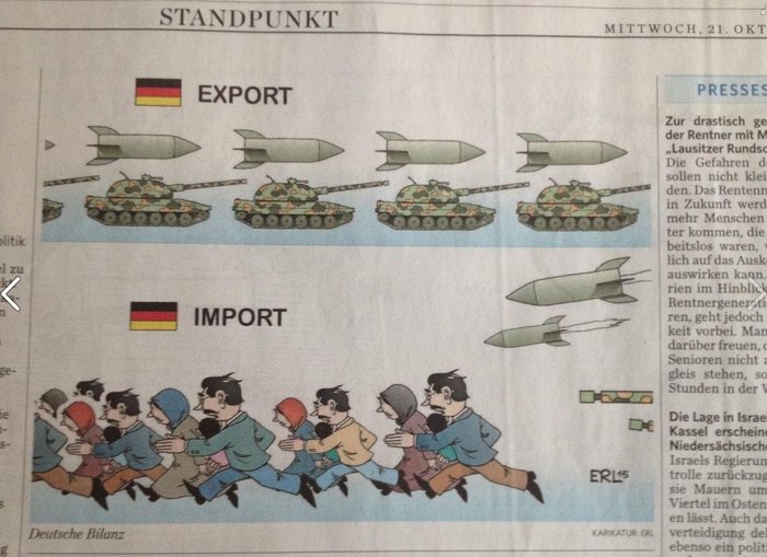 Import and export of Germany, infographics: - Germany, Political satire, Self-criticism, Politics