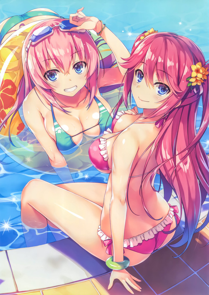 Anime art - Anime Art, Аниме, Classroom of the Elite, Sakura Airi, Ichinose Honami, Swimsuit