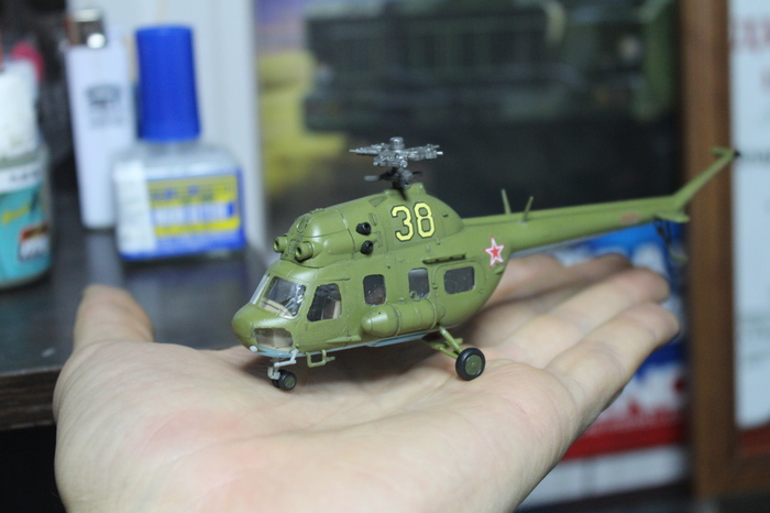 Little Bear (Mi-2). - My, Stand modeling, Prefabricated model, Helicopter, OKB Mile