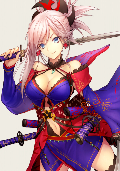 Miyamoto Musashi Anime Art, Fate, Fate Grand Order, Musashi, Miyamoto musashi, Saber