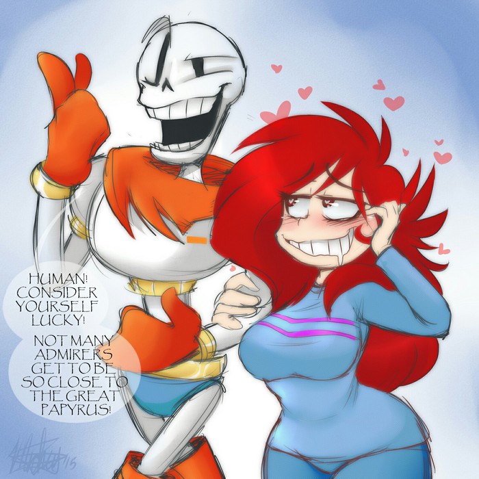    Undertale, Papyrus, Frisk, 