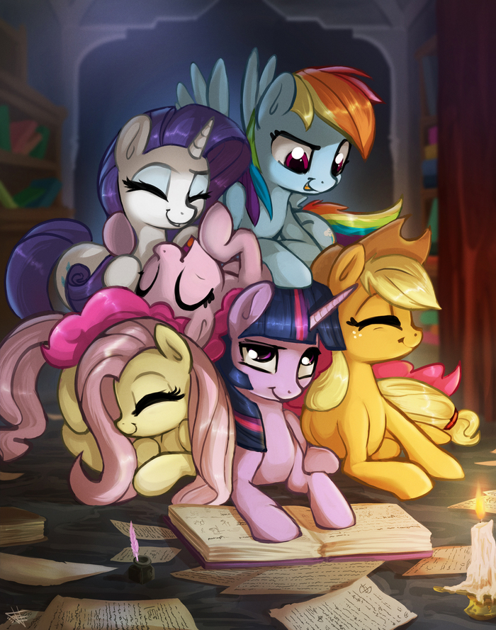 Hum ... maybe tomorrow then! - My Little Pony, PonyArt, Twilight sparkle, Fluttershy, Rainbow Dash, Pinkie Pie, Rarity, Applejack, , Fidzfox