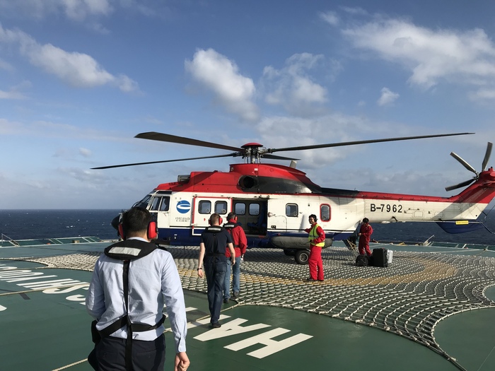 Emergency evacuation from an offshore drilling rig - My, Drilling, Shelf, Evacuation, Offshore drilling, The photo, Longpost