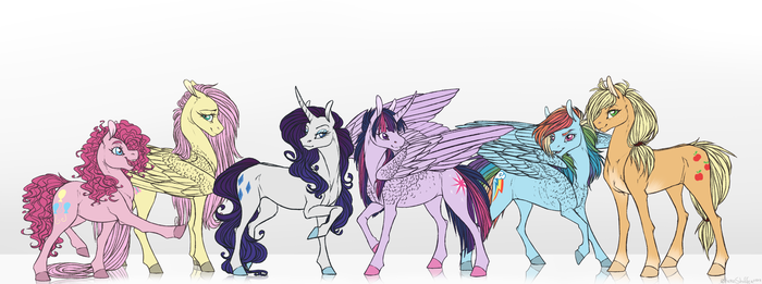  -     My Little Pony, Twilight Sparkle, Twilicorn, Rarity, Rainbow Dash, Applejack, Fluttershy, Pinkie Pie