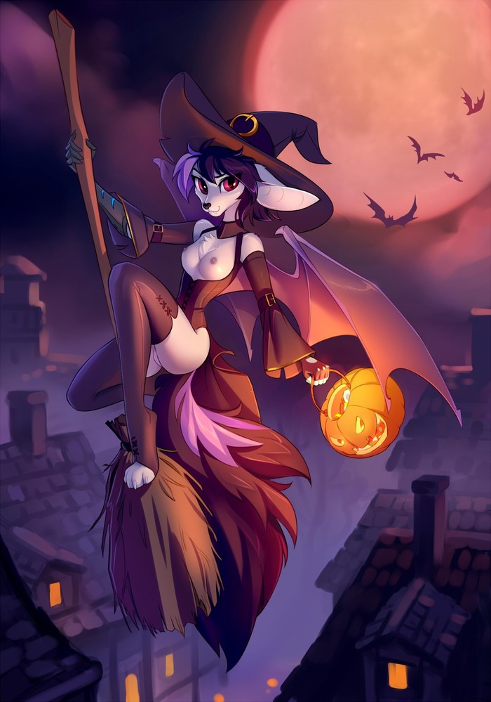 Witch - NSFW, Furry, Anthro, Art, Furotica, Tomatocoup