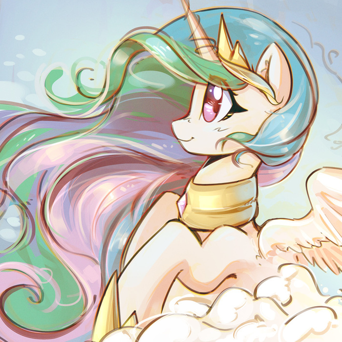 Floating - My Little Pony, PonyArt, Princess Celestia, Mirroredsea