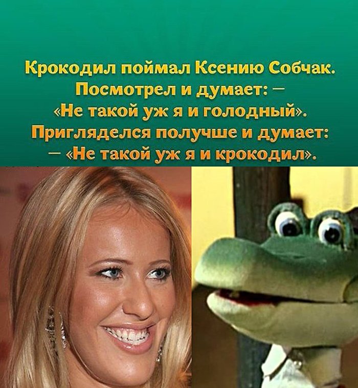Anecdote about Ksyusha - Crocodile Gena, Ksenia sobchak, Joke