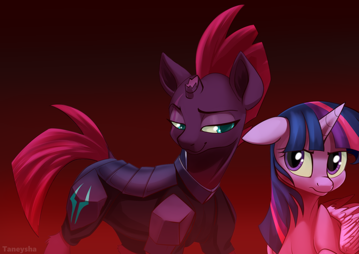Tempest and Twilight by Taneysha My Little Pony, Tempest Shadow, Twilight Sparkle, Taneysha