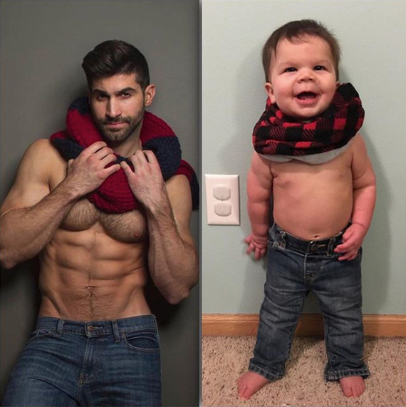 18-month-old baby Ougi replicates his model uncle's professional photo shoots - PHOTOSESSION, Instagram, Copy, A selection, , Longpost