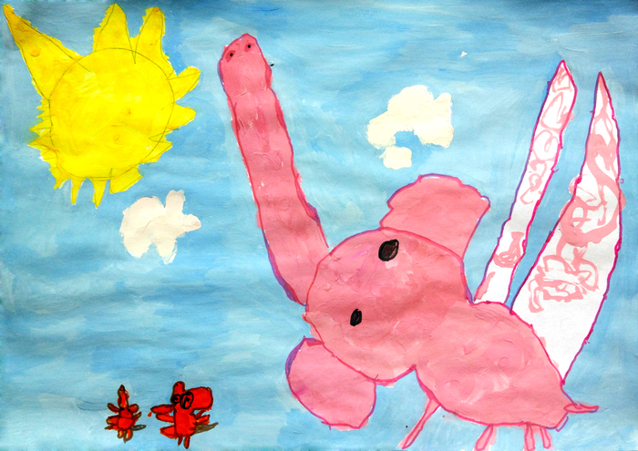 Pink Elephant. Fairy tale for parents - My, My, Story, Children, Text, Adoption, Prejudice, Children's drawings, Longpost