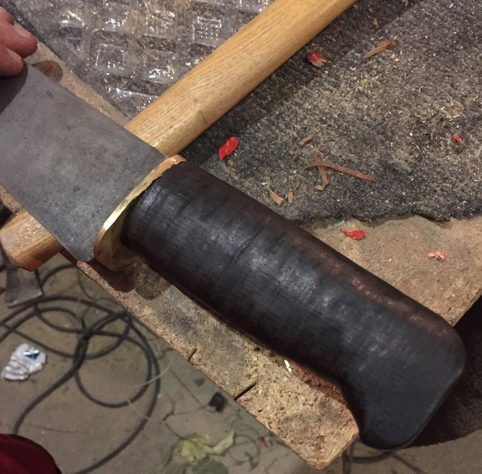 Как я рукоять ножа решил сделать. Нож, Рукоятка, Рукожоп, Своими руками, Рукоделие с процессом, Длиннопост, Нож-тесак