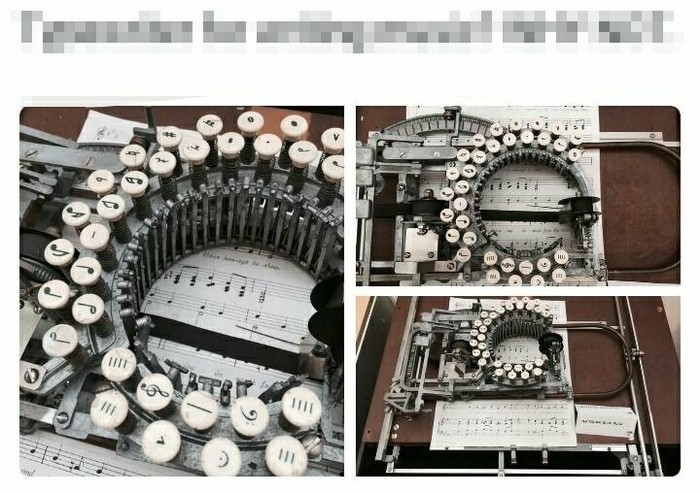 A typewriter for notes... Why not?! - Humor, Joke, Music, Notes, Typewriter, Typewriter