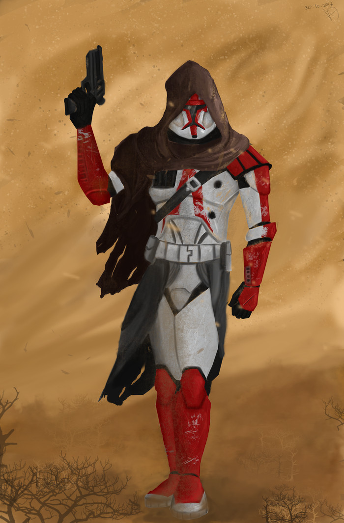 More graphonic RK-6120 - My, Photoshop, Digital drawing, Star Wars, Clone trooper, Self-taught