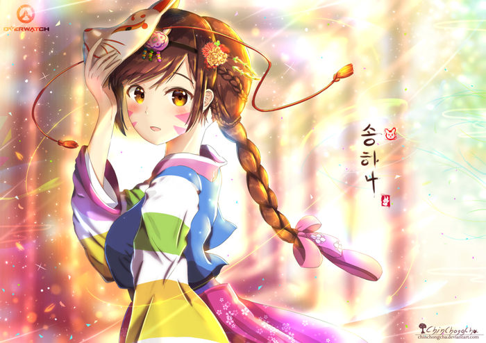 DVa Hanbok Overwatch, , Dva, DeviantArt, Chinchongcha