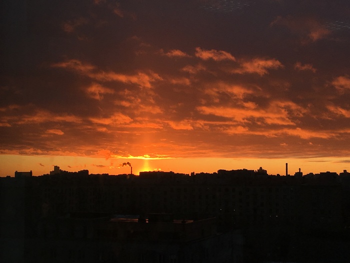 Sunset from the working window - Moscow, The photo, Today, Sunset, My