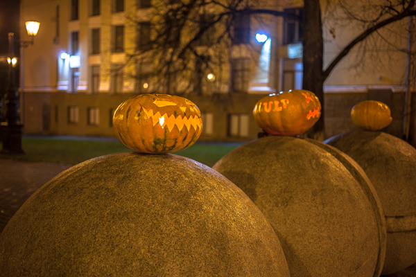 Pumpkins for Halloween in Ufimskaya alley - My, Halloween, Ufa, , Halloween pumpkin, Pumpkin, Longpost