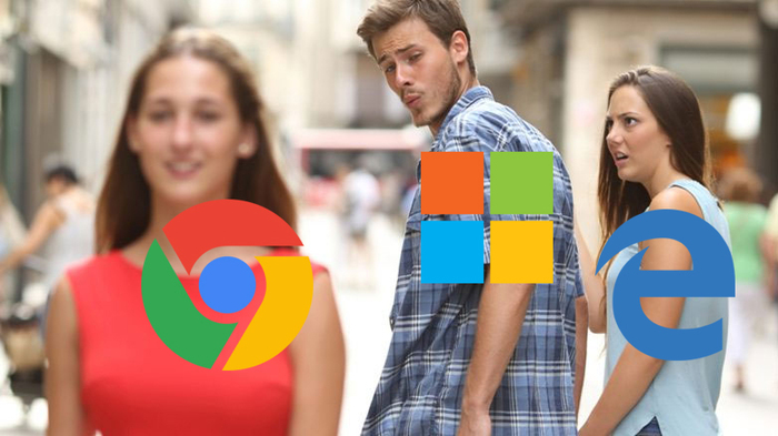 Microsoft ""    Google Chrome