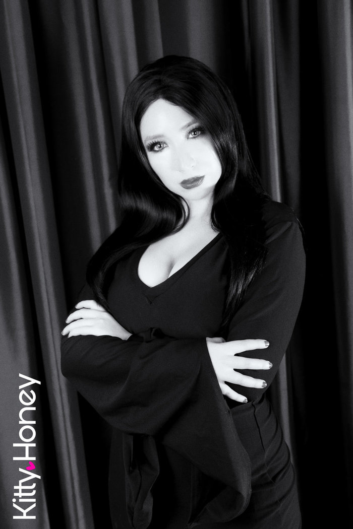 Boudoir Morticia! - NSFW, , Girls, Cosplay, The Addams Family, Longpost