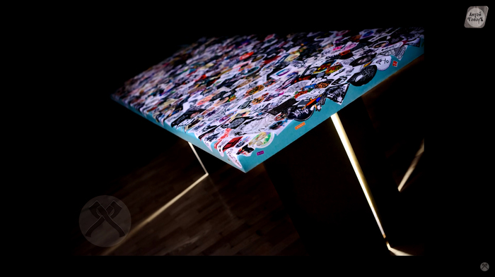 Table with epoxy resin - My, Axe, , Do it yourself, Handmade, Epoxy resin, , Resin, With your own hands, Video, Longpost