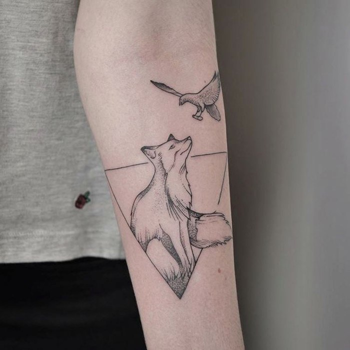 What does this tattoo mean? - My, 1 2, 21 century, Tattoo, Fox