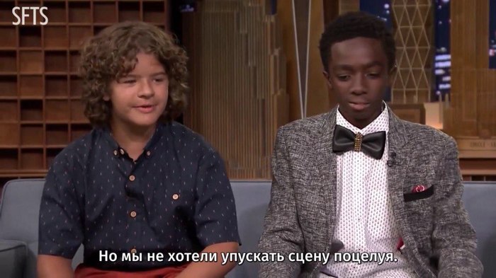 The Stranger Things kids about Eleven and Mike kissing on Jimmy Fallon - , Very strange things, Jimmy Fallon, Longpost, TV series Stranger Things