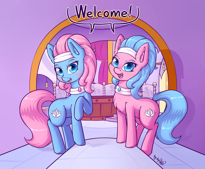 "Spa Twins" by dsp2003 My Little Pony, Aloe, Lotus Blossom, Dsp2003