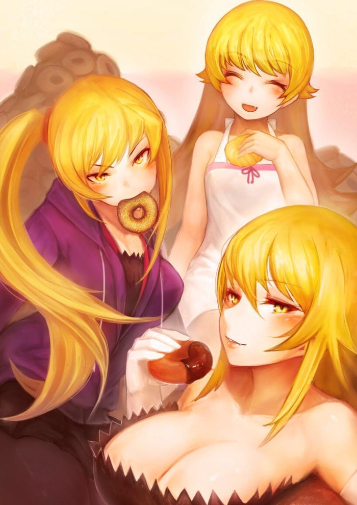 Anime arts - Anime Art, Аниме, Monogatari series, Nisemonogatari, Длиннопост, Kiss-Shot, Shinobu Oshino