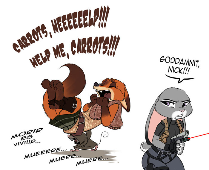 Small crossover - Chochi, Crossover, Zootopia, Zootopia, Resident Evil 4, Nick and Judy, Leon Kennedy, Ashley, Crossover