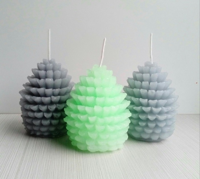 New Year's decor. Candle cedar cone. - My, Candle, Decor, New Year, Interior, Longpost, , 