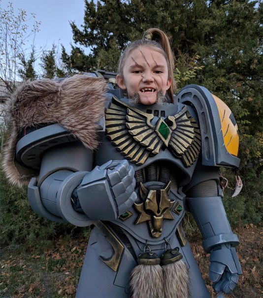 When Dad Isn't an Asshole - Warhammer 40k, Children, Cosplay, Space wolves, Longpost