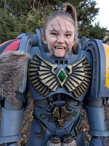 When Dad Isn't an Asshole - Warhammer 40k, Children, Cosplay, Space wolves, Longpost