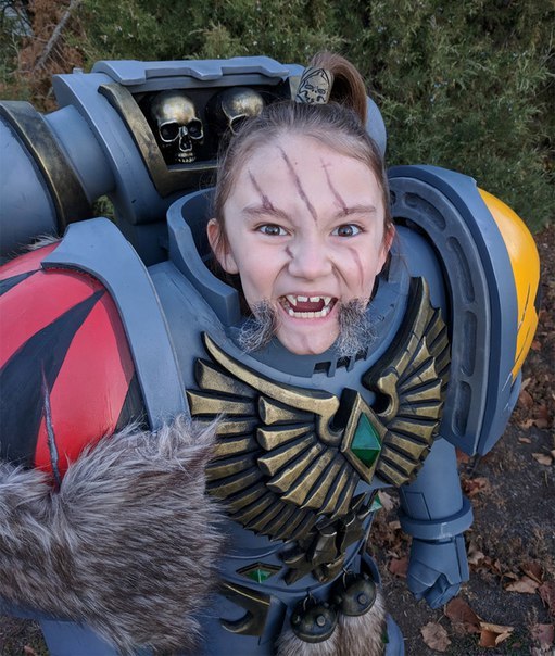 When Dad Isn't an Asshole - Warhammer 40k, Children, Cosplay, Space wolves, Longpost