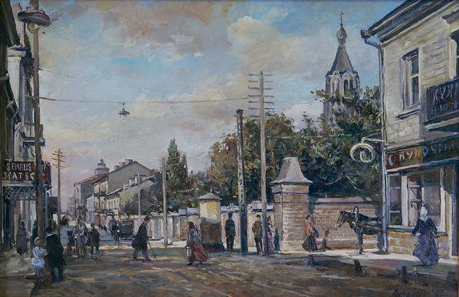 Old Minsk historical reproductions - My, Town, Minsk, Painting, Cityscapes, Longpost, Street photography