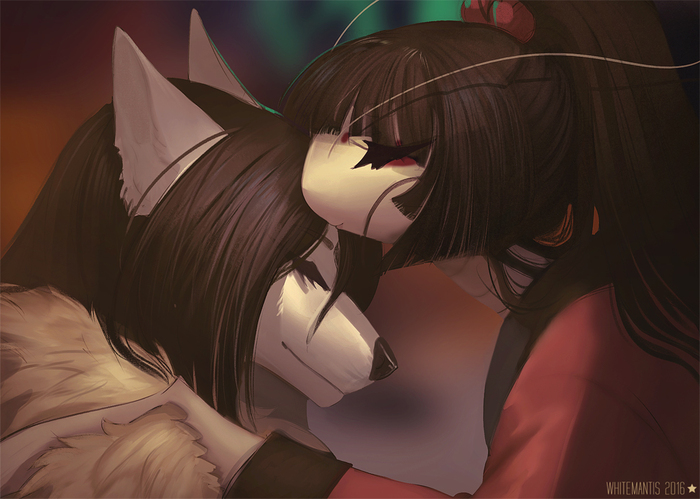 Parting - Furry, Art, Whitemantis