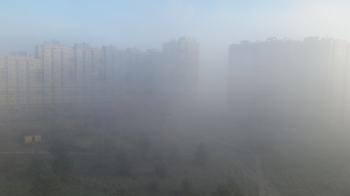 Mist came to Ramenskoye - Fog, The photo, Longpost, Haze, End of the world, Horror, My, Weather