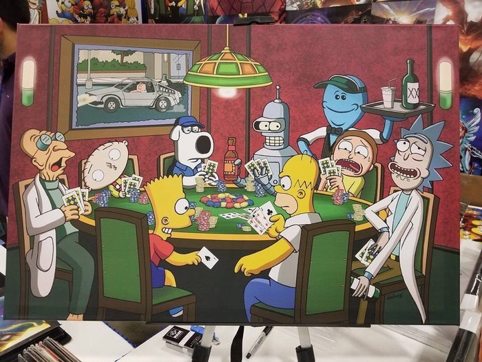 Cards - Futurama, The Simpsons, Family guy, Rick and Morty, Mr. Misix, Art