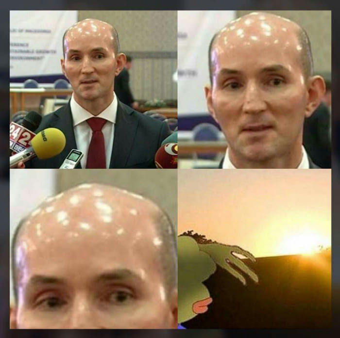 light head - Bald head, Pepe, , Shine, , Glow