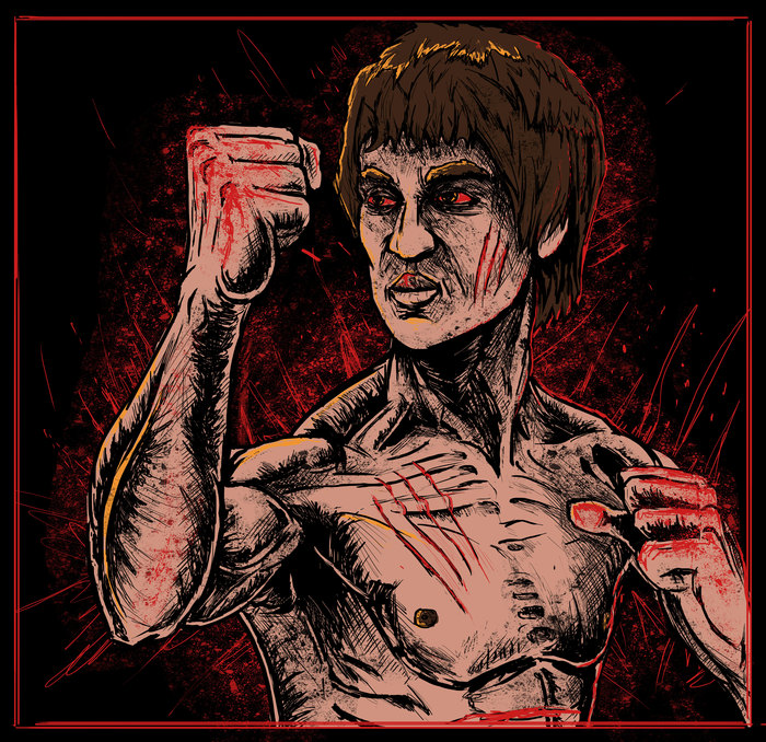 Great - My, Bruce Lee, Art, Images, Drawing, Digital drawing, Artist, 2D, Graphic design