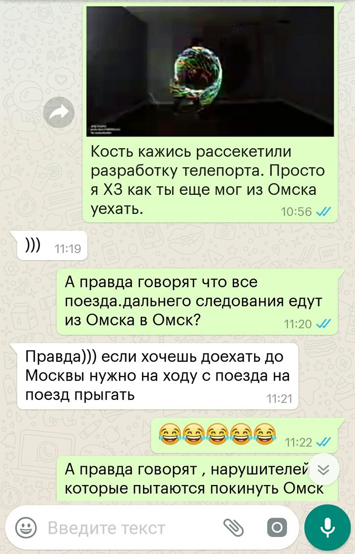 A friend from Omsk - Omsk, , Whatsapp, Correspondence, Screenshot, Longpost