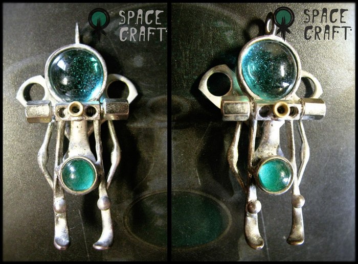 My fantasies Space Craft - My, Handmade, Art, Jewelry, Psychonauts, Drugs, Space, Boho, Longpost