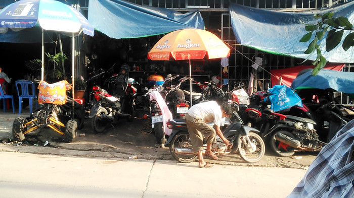 Cambodia, bike repair - The photo, My, Moto, Motorcycles, Travels