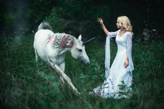 Maiden and Unicorn from Narva by Verbena's Dream Studio - Unicorn, , Horses, Cosplay, Fantasy, Longpost