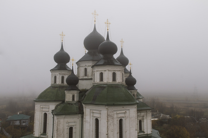 Воскресное утро в Старочеркасской - Моё, Храм, Фотография, Старочеркасская, Туман, Осень, Россия