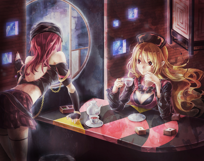 Tea Time - Аниме, Anime Art, Touhou, Hecatia Lapislazuli, Junko