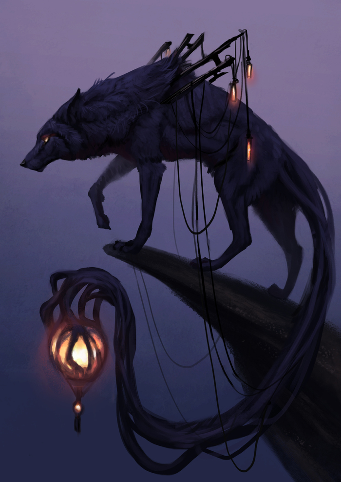 wolf lantern - Drawing, Art, Wolf, Deviantart