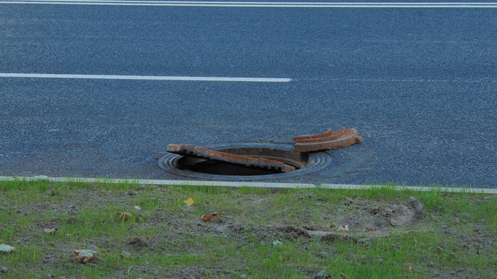 It will not work to rush along the new road with the breeze - My, Road, Road works, Road services, Emergency situation, Danger, Belarus, Gomel