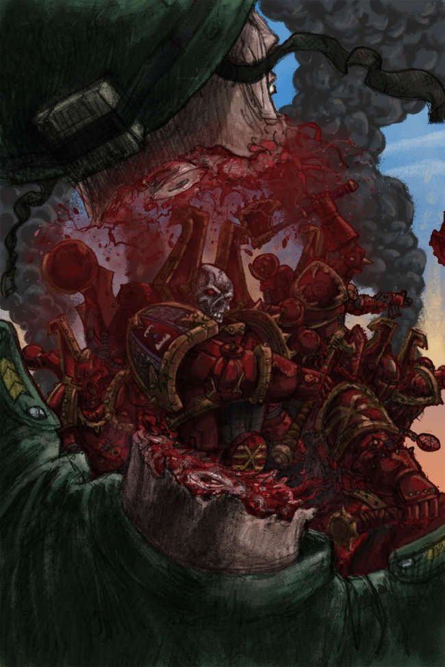     Warhammer 40k, Chaos Space marines, Khorne Berserker, World Eaters, Wh Art